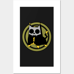 Electric Cat | Black Cat | Halloween | Cat Skull Posters and Art